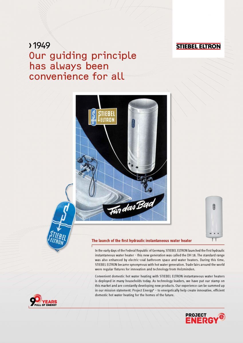 Launching the first hydraulic instantaneous water heater