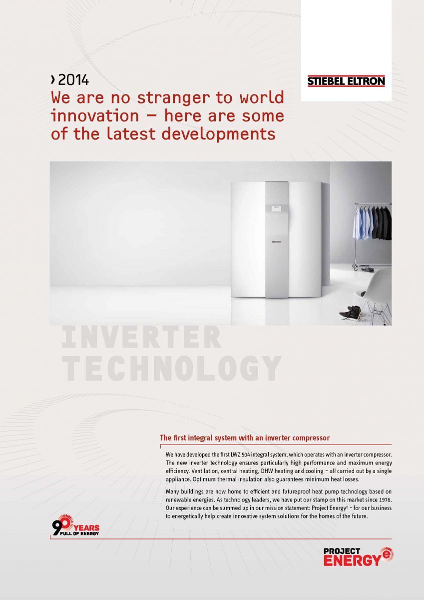 Here are some of Stiebel Eltron's latest developments