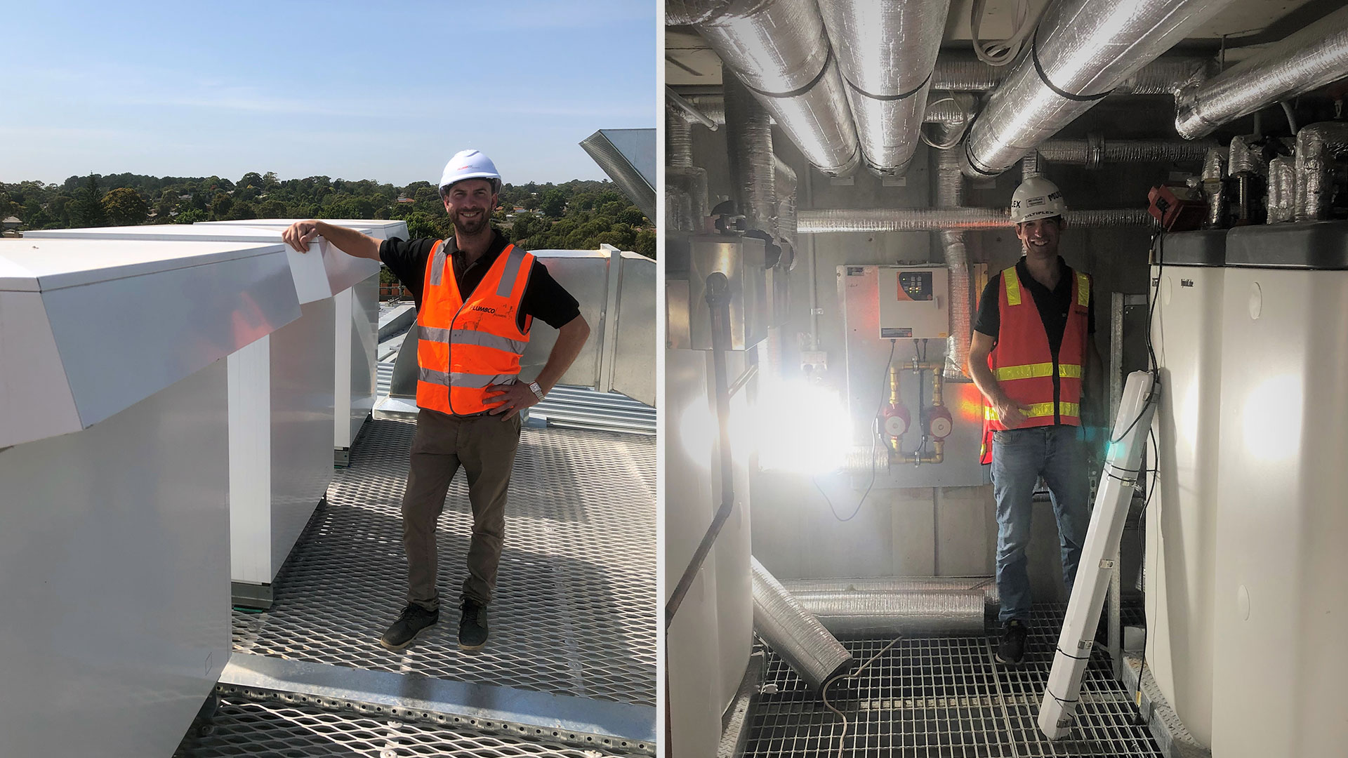 Touie and Dietmar at Monash Passive House project