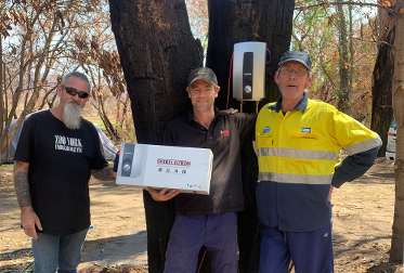 Bush plumbing for fire affected areas