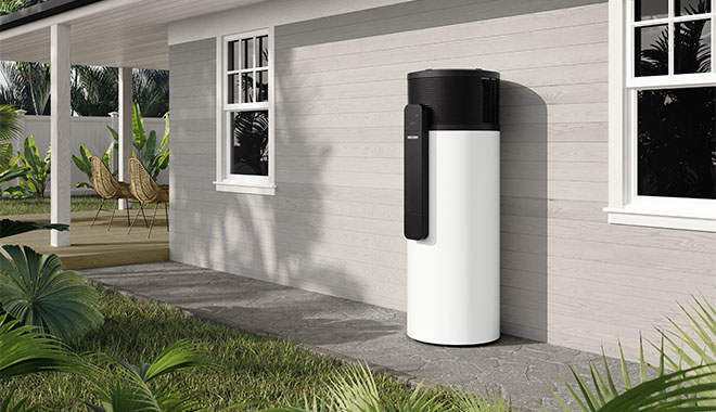 SHP-O hot water heat pump models in 200 L and 300 L, featuring R290 refrigerant and MyStiebel app co SHP-O hot water heat pump models in 200 L and 300 L, featuring R290 refrigerant and MyStiebel app co